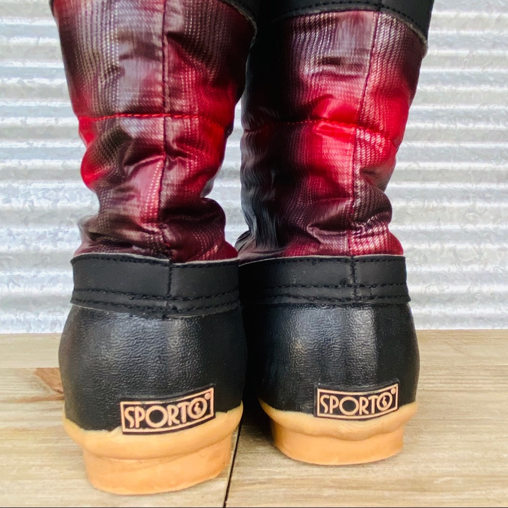 Sporto Women’s Black/Red Waterproof Rain Boots - Picture 5 of 6
